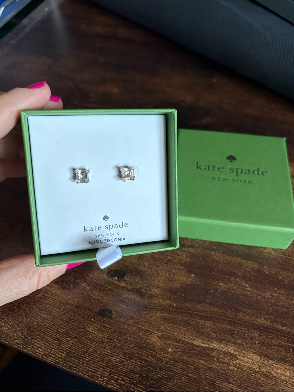 Kate Spade Square Cubic Zirconia Stud Earrings